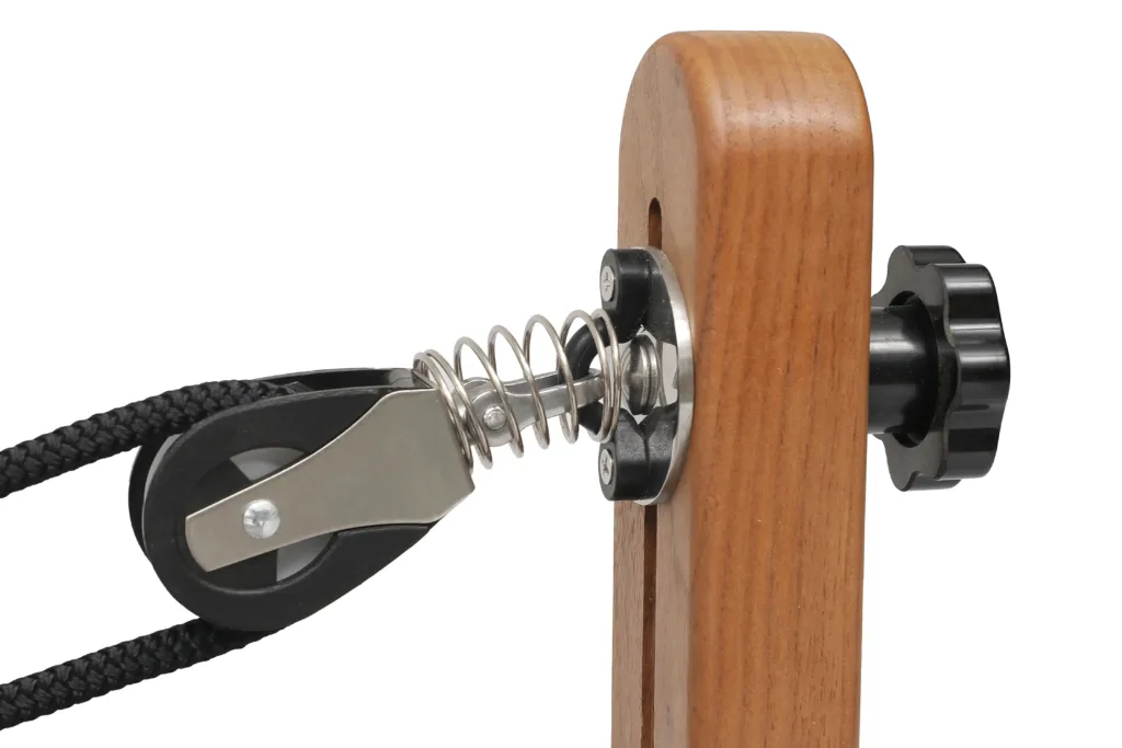 Cost Effective Walnut Wood Pilates Reformer Rope Pulley Detail
