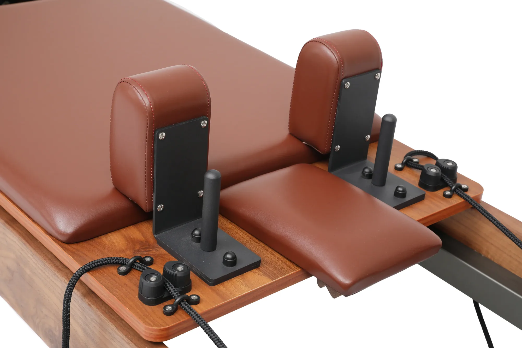 Cost Effective Walnut Wood Pilates Reformer Shoulder Rest Detail