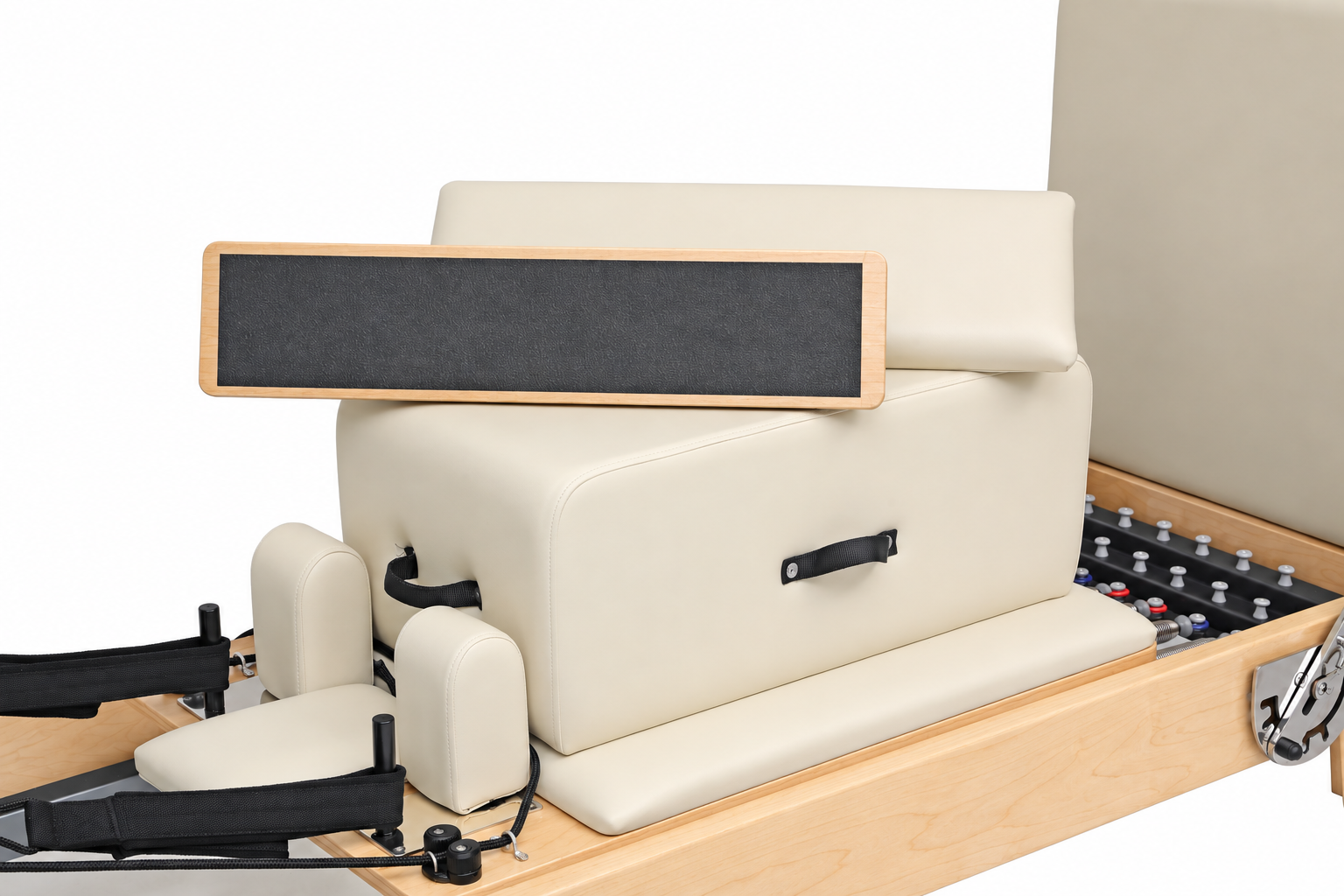 Ivory Maple Pilates Reformer Close Up