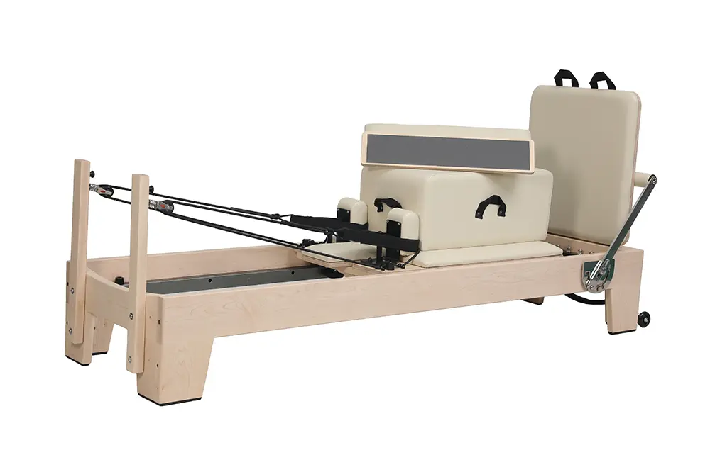 Maple Wood Pilates Reformer With Sitting Box