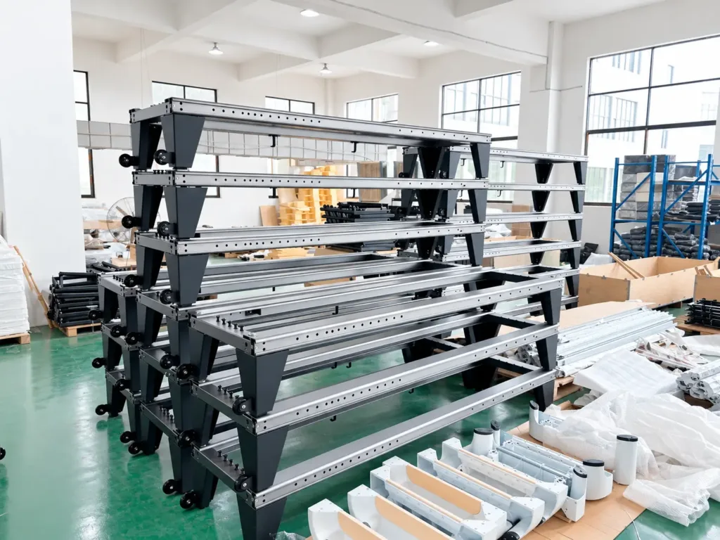Modern Industrial Rack Assembly Workshop