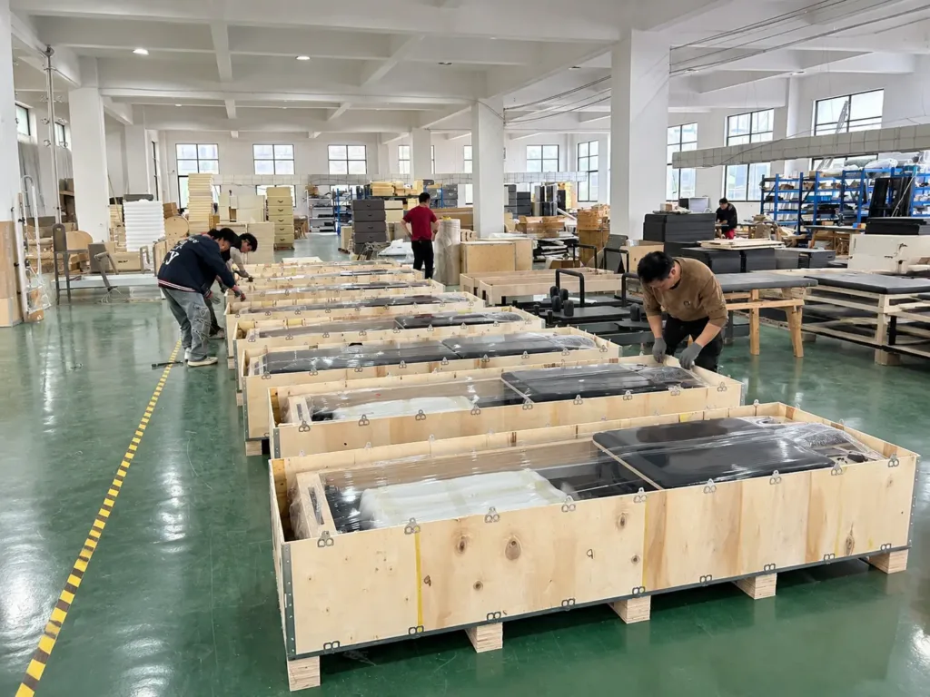 Organized Factory Crate Packing Line