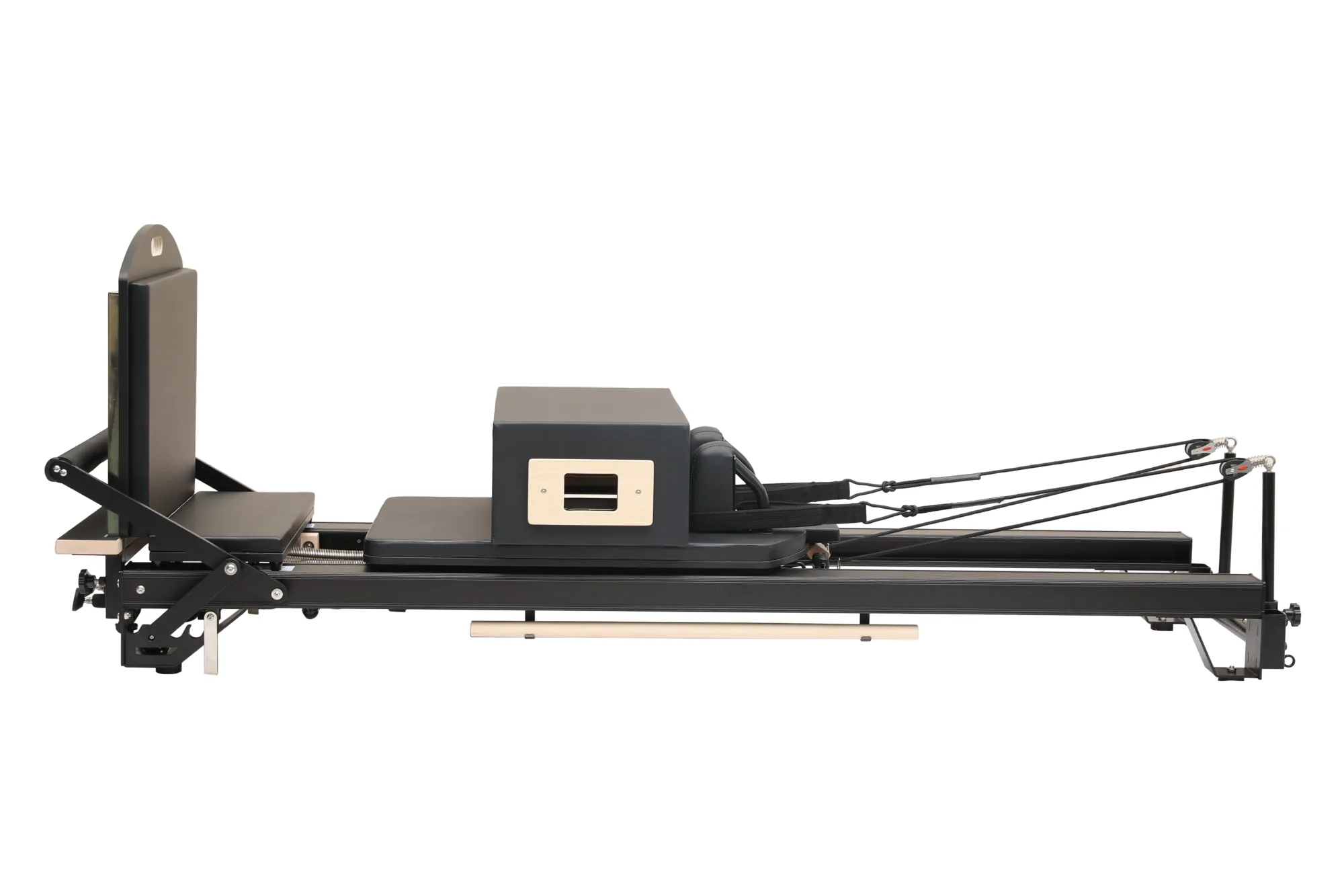 Vantage Pilates Reformer With Sitting Box Side View