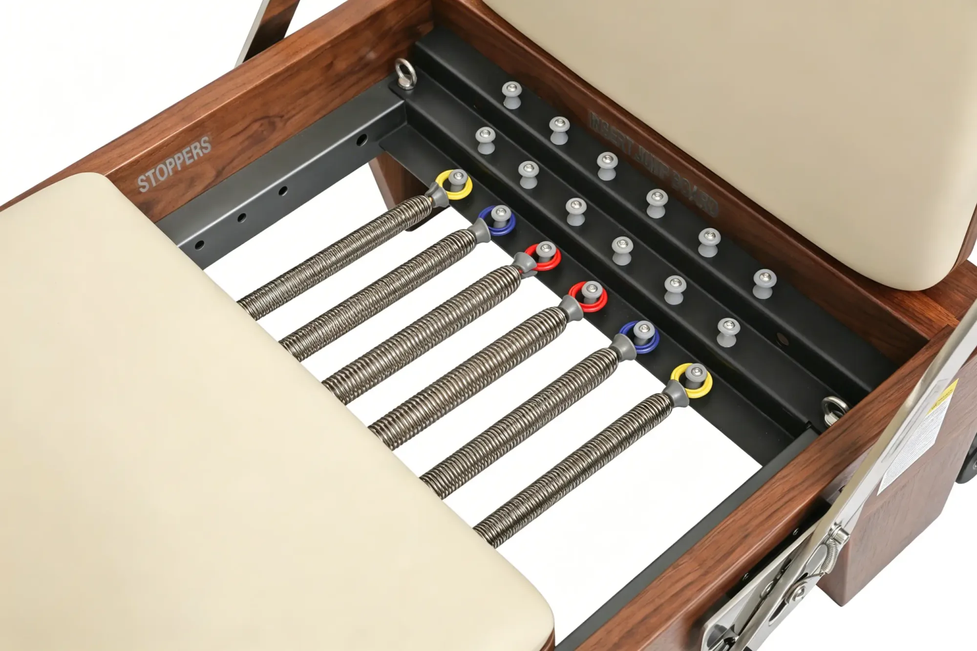 Walnut Wood Pilates Reformer Spring Resistance System