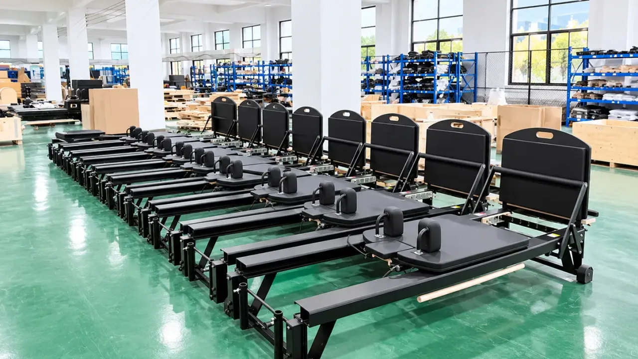 Modern Pilates Equipment Factory Floor